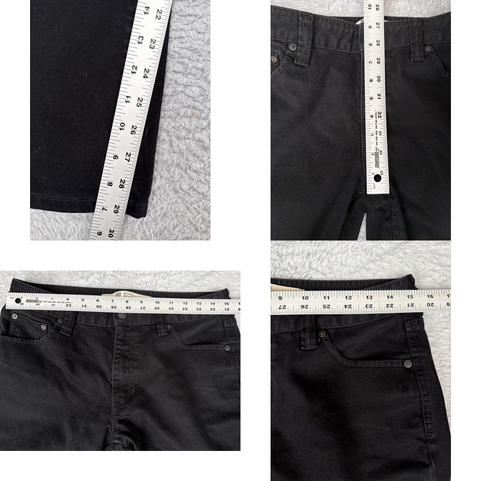 Gap VINTAGE Gap Jeans Womens 5-Pocket Boot Cut Denim Black 29x30 Regular Mid 1969 Gap Size 29" - 8 Thumbnail