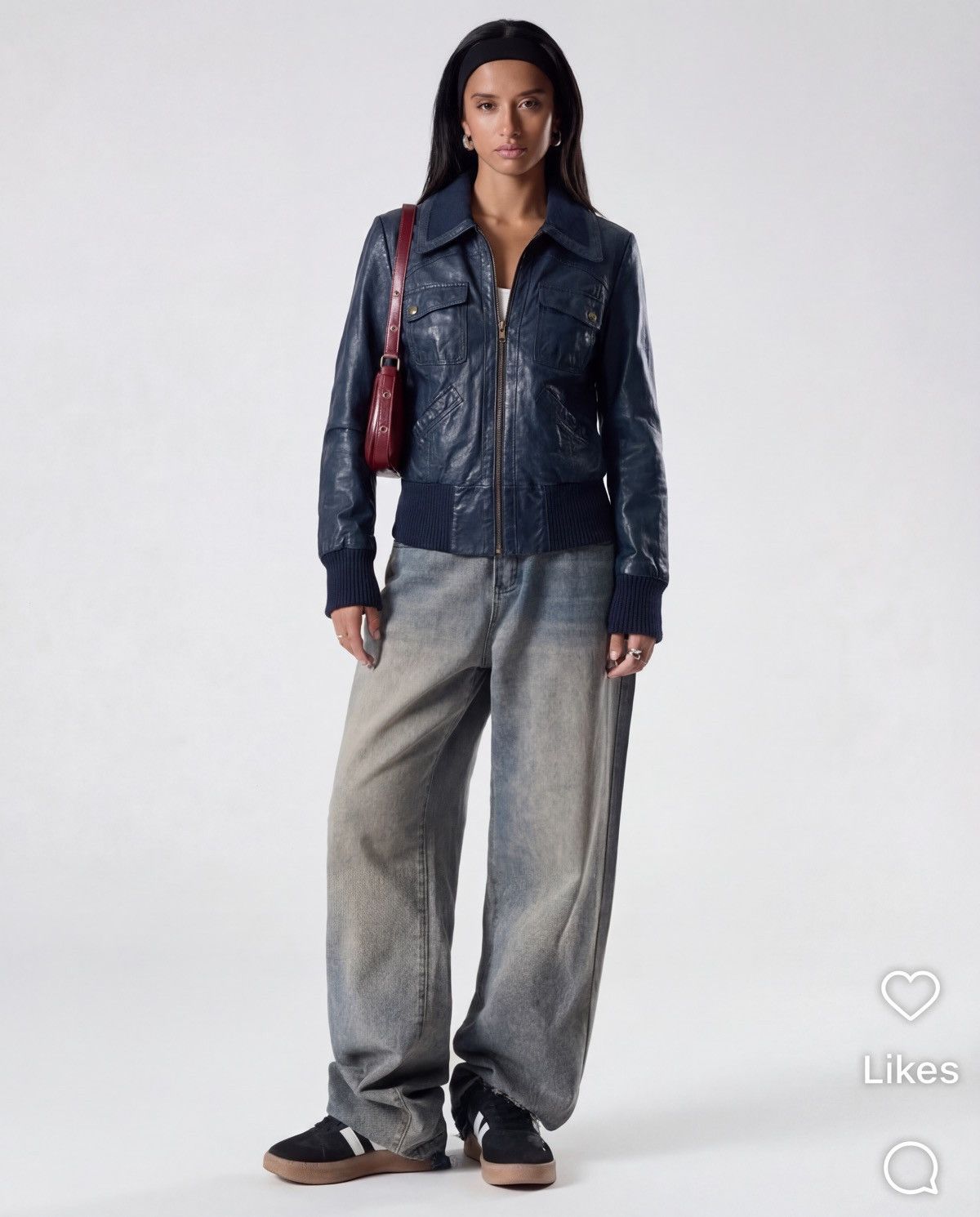 Vintage Vintage Danish Design | Leather Bomber | Scandi Grunge Size XL / US 12-14 / IT 48-50 - 10 Thumbnail