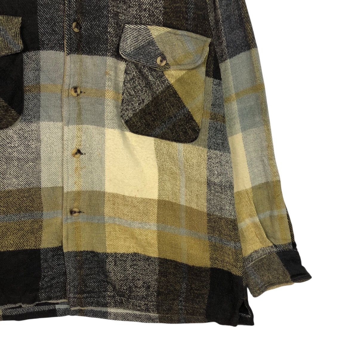 Japanese Brand 📌Vintage Wool Flannel Jacket Mandoc Tartan Issey Miyake Size US L / EU 52-54 / 3 - 6 Thumbnail