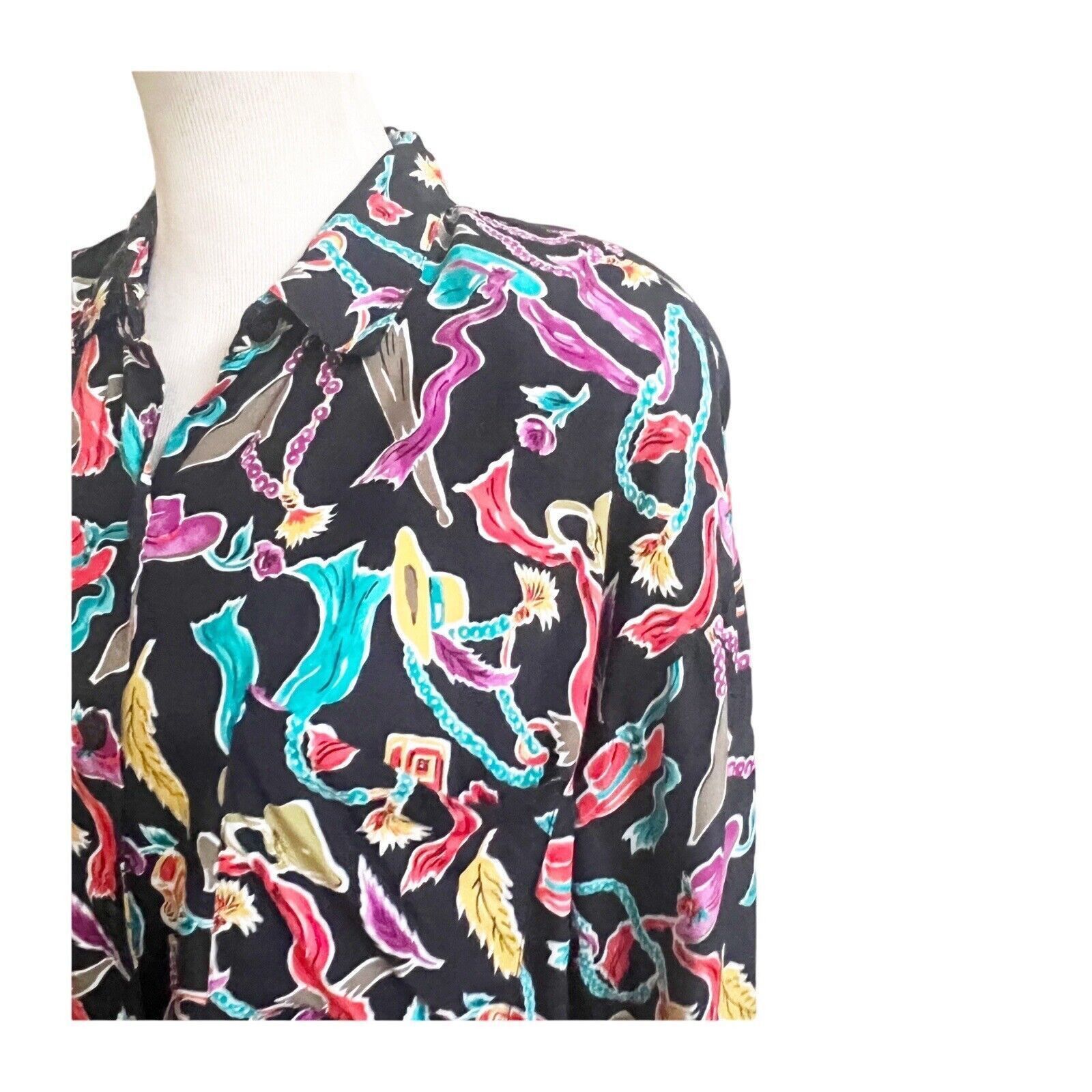 Diane von Furstenberg Diane Von Furstenburg Vintage Decor Button Down Shirt XL Size XL / US 12-14 / IT 48-50 - 11 Thumbnail