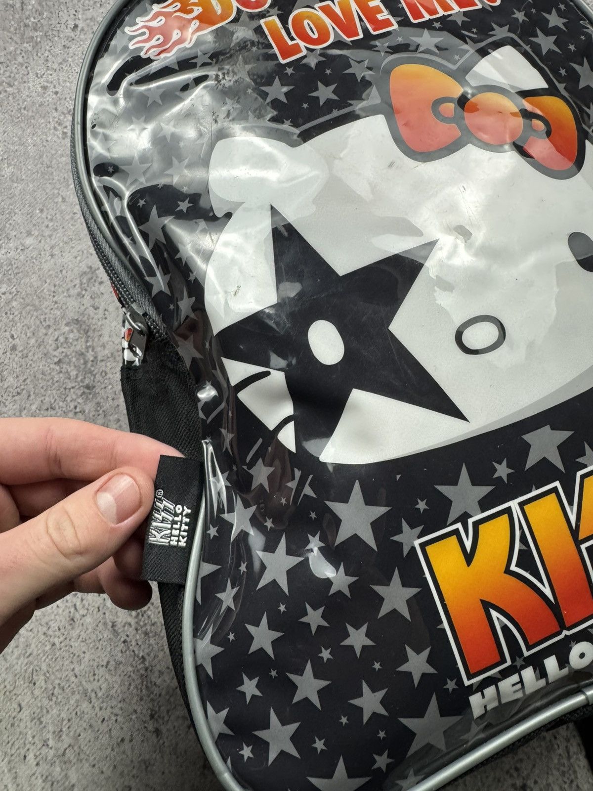 Japanese Brand VINTAGE SANRIO HELLO KITTY 2000s KISS PRINT MINI BACKPACK Size ONE SIZE - 8 Thumbnail
