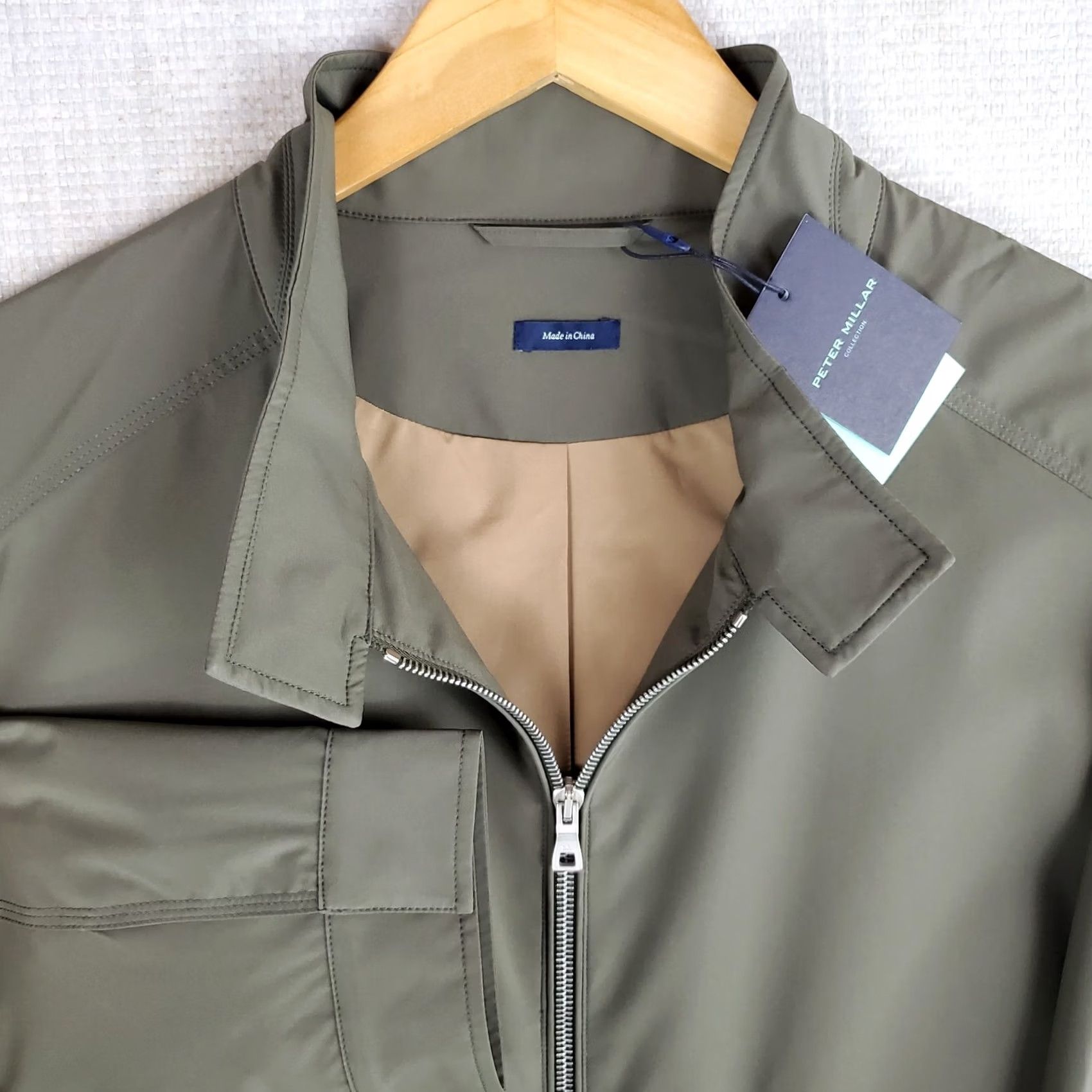 Peter Millar Peter Millar Bomber Jacket Shirt Mens L Green Wind Water Resistant Excursion Flex Flight Deck Coat Royal Crown Zip Front Pockets New With Tags Size US L / EU 52-54 / 3 - 5 Thumbnail