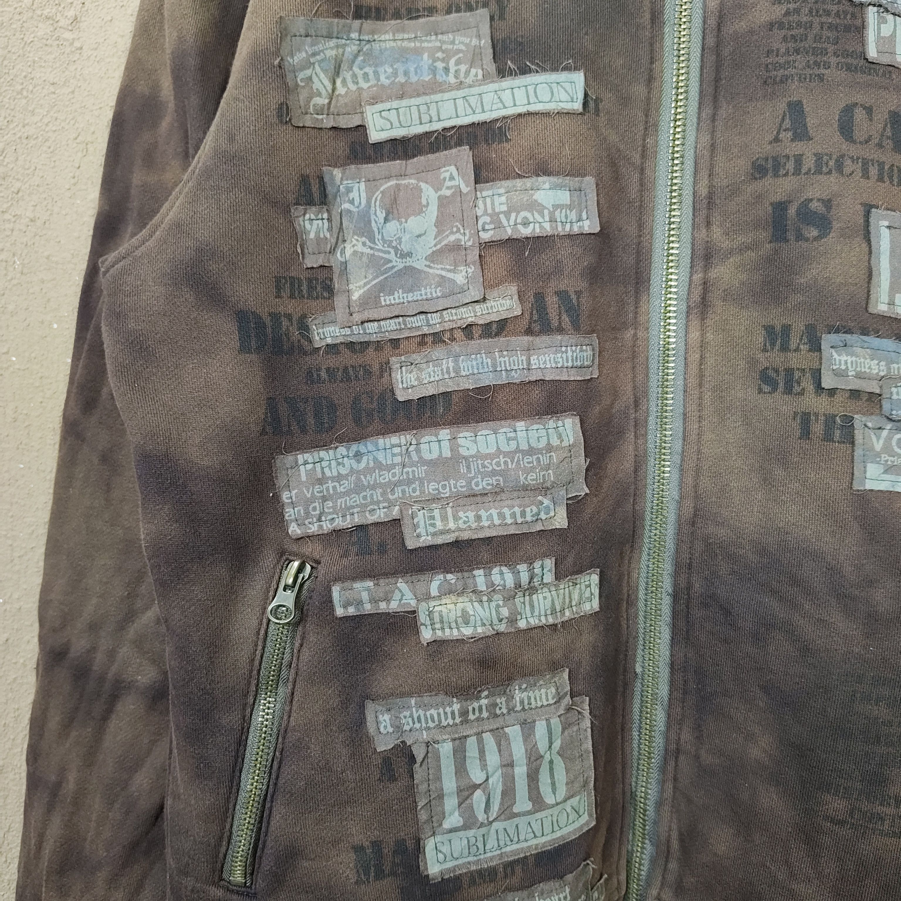 In The Attic Faded IN THE ATTIC Y2K Full Zip Hoodie Size US L / EU 52-54 / 3 - 4 Thumbnail