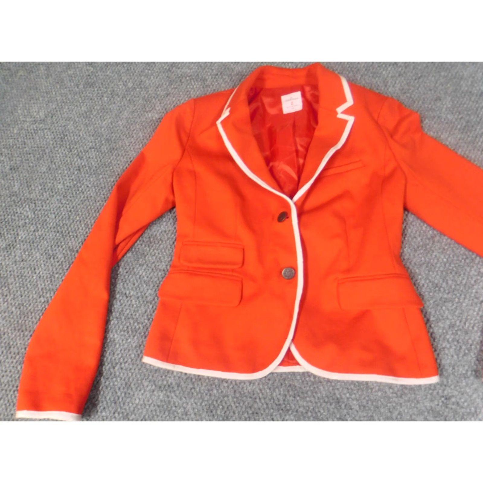 Gap Gap Women Blazer Jacket Orange 2 Button Preppy Casual Business Regular Size 2 Womens Blazer Fall Winter Vintage No Size XS / US 0-2 / IT 36-38 - 3 Thumbnail