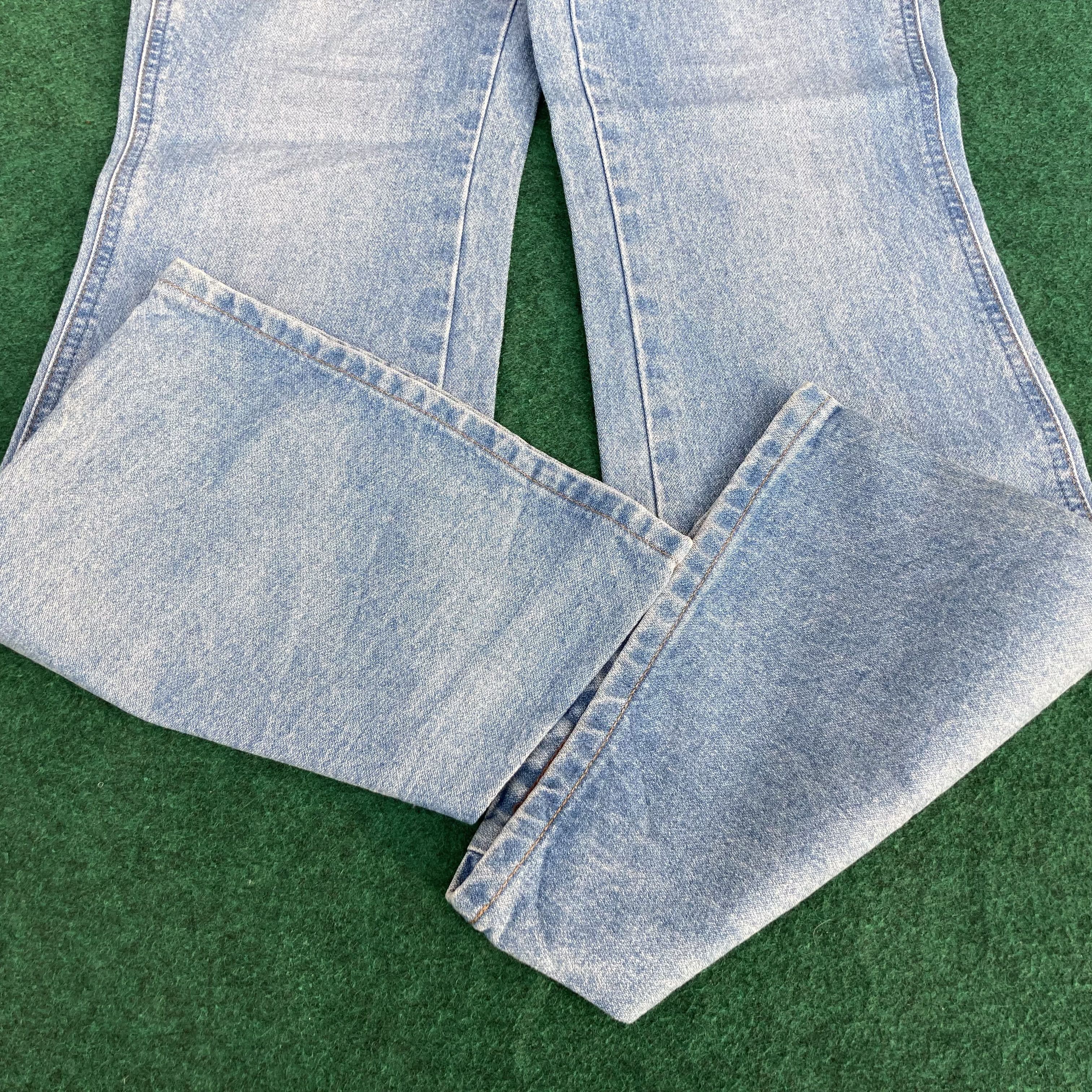 Vintage × Wrangler Vtg Wrangler Blue Denim Wide Flare Women Bootcut Jeans Size 28" / US 6 / IT 42 - 7 Thumbnail
