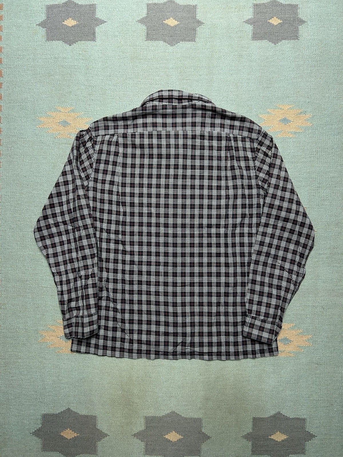 Vintage VTG 1950s button shirt loop collar rayon plaid Mcgregor M Size US M / EU 48-50 / 2 - 6 Thumbnail