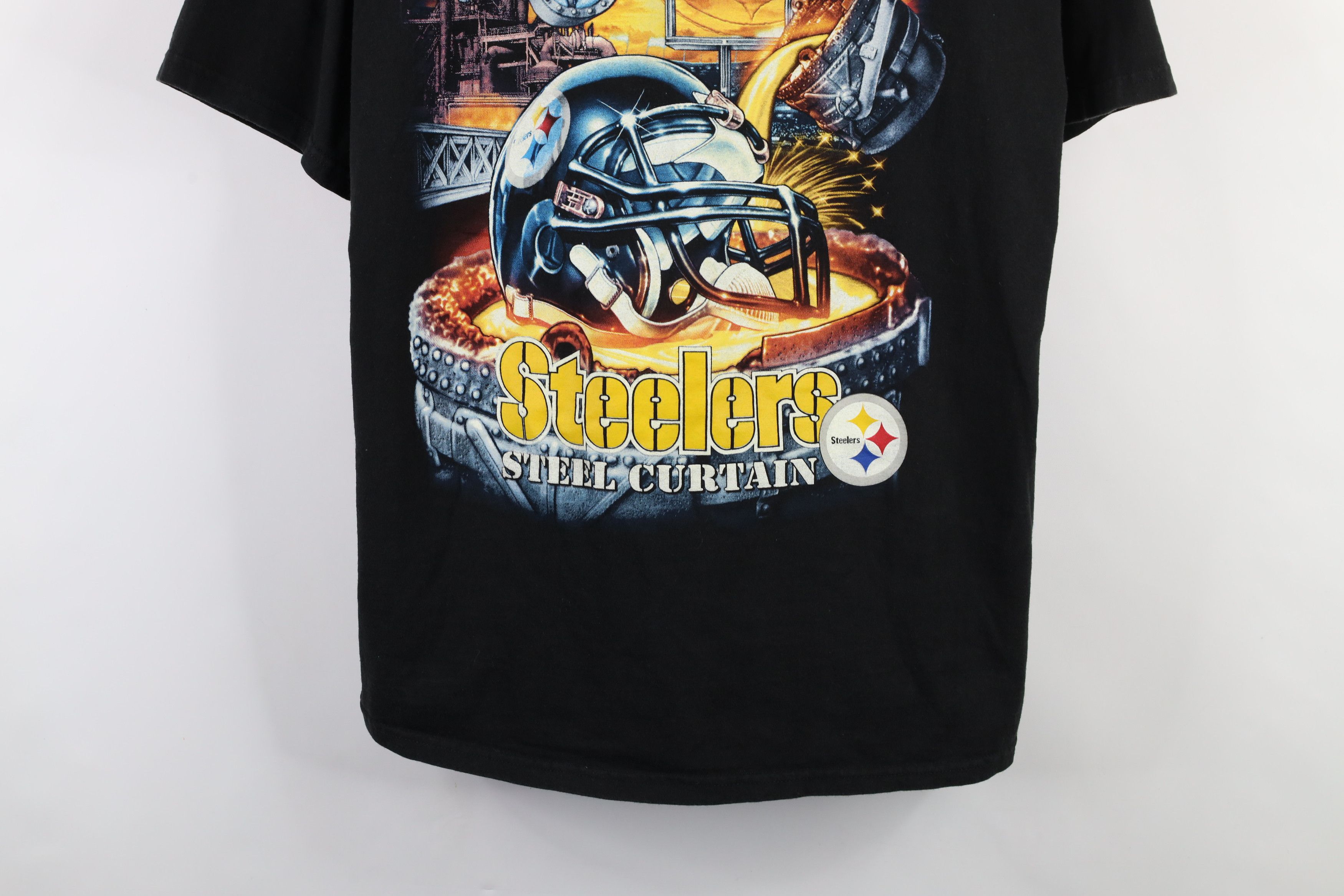 Vintage Vintage Y2K 2002 NFL Steelers Football Steel Curtain T-Shirt Size US XL / EU 56 / 4 - 3 Thumbnail