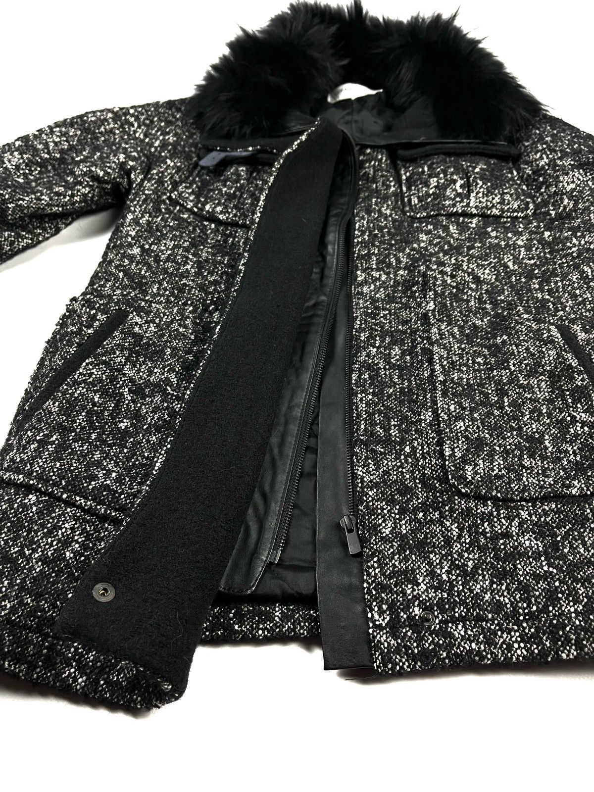 Gerard Darel Gerard Darel tweed coat jacket fur trim collar Size M / US 6-8 / IT 42-44 - 8 Thumbnail