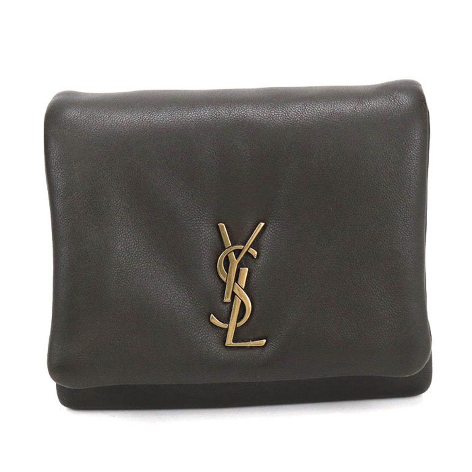 Saint Laurent Paris SAINT LAURENT Tri-fold Wallet 764000 Women's Gray Size ONE SIZE - 1 Thumbnail