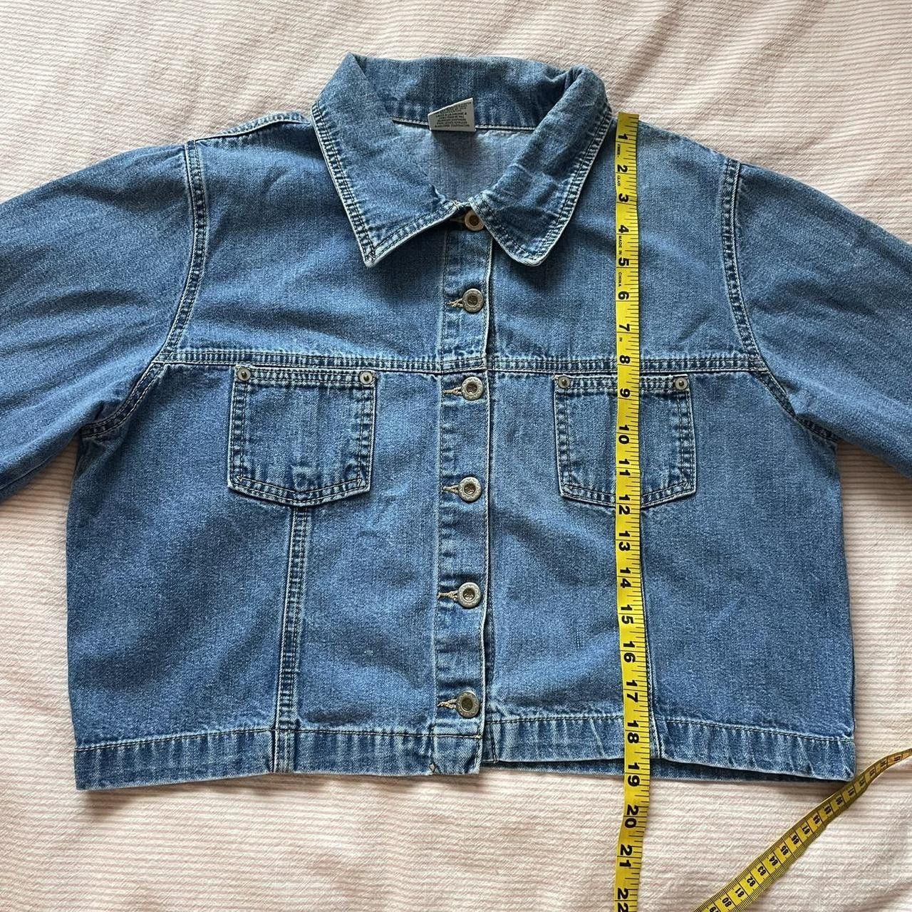 Vintage Vintage Cropped Denim Button Up Top Size L / US 10 / IT 46 - 6 Thumbnail