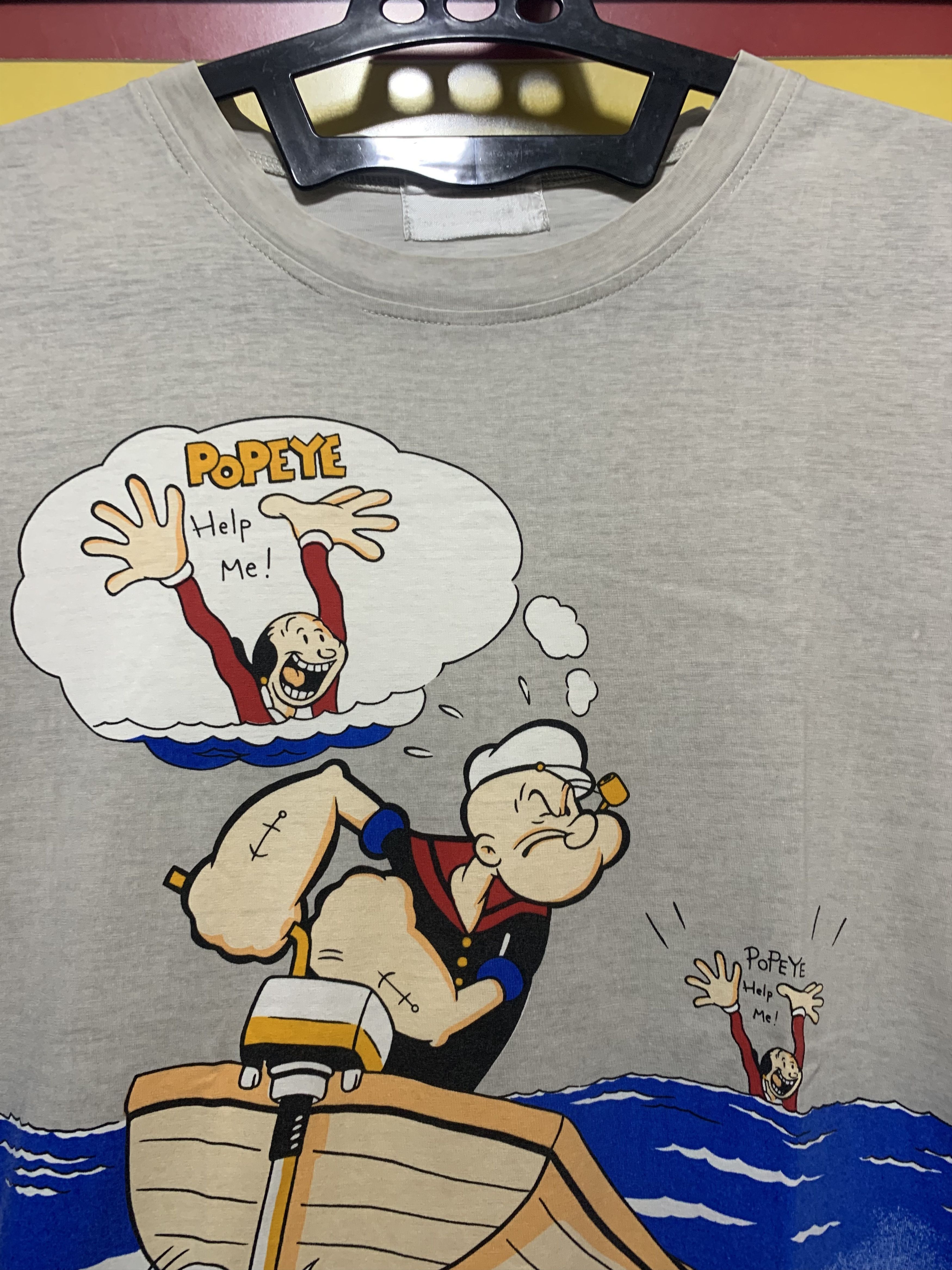 image of Archival Clothing x Cartoon Network VTG Popeye “Popeye, Help Me” 1999 King Features Syndicate in Gr