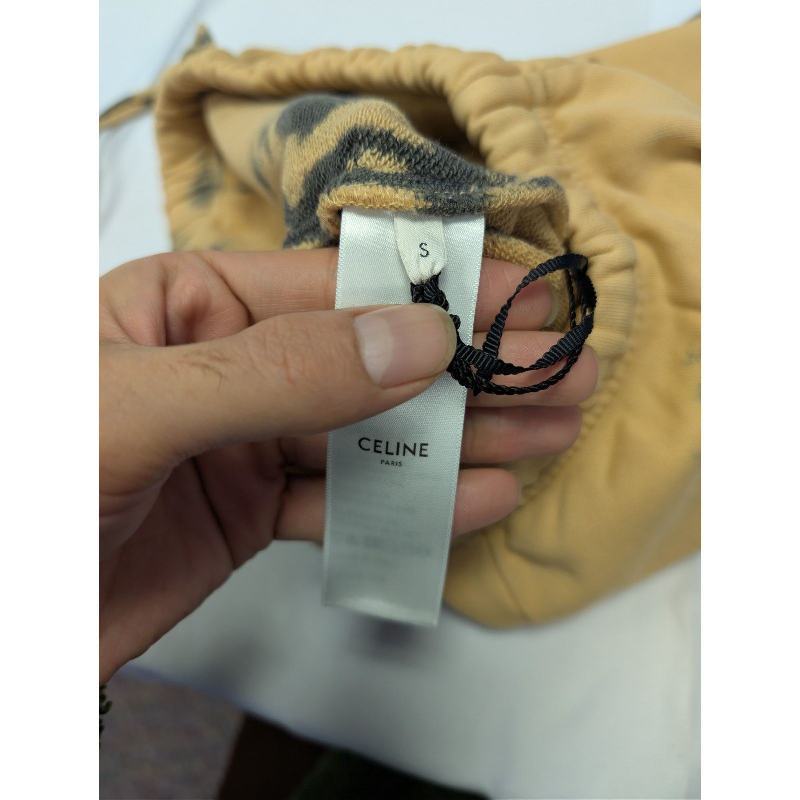 Celine o1rshd1 Tie-Dye Cotton Fleece Shorts in Grey/Beige/Black Size US 30 / EU 46 - 15 Thumbnail