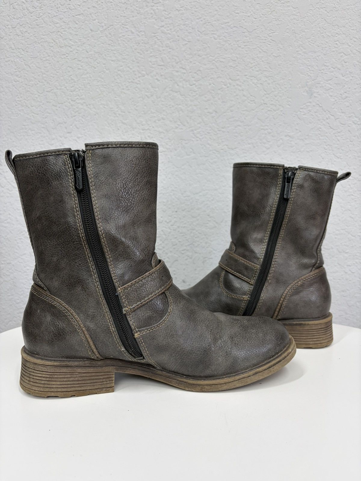 A.S.98 Vintage Like Maison Margiela Belted Leather Biker Boots 00s Size US 8 / EU 41 - 12 Thumbnail