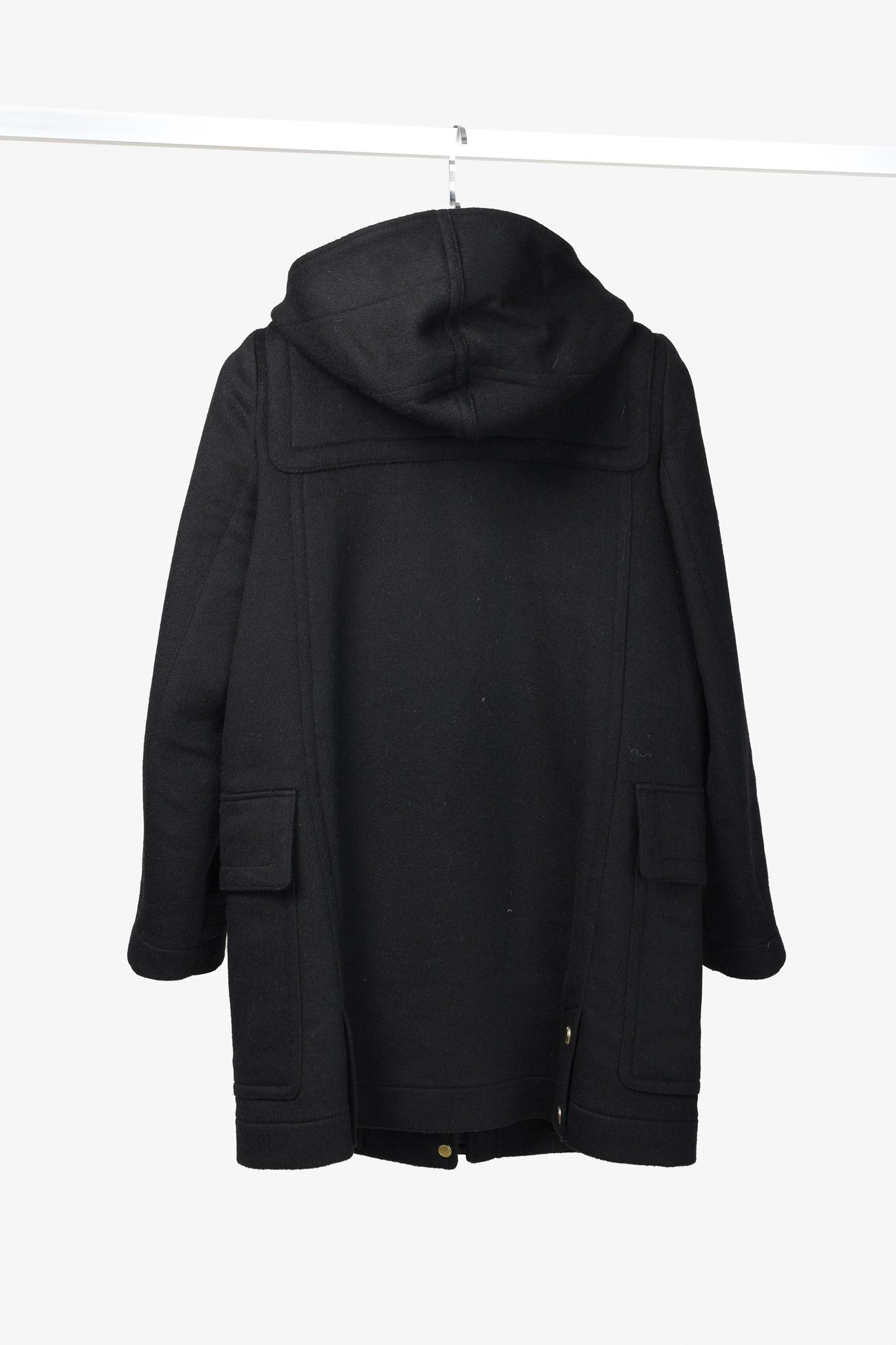 Burberry Burberry Brit Finsdale Black Wool Duffle Coat Size S / US 4 / IT 40 - 2 Thumbnail
