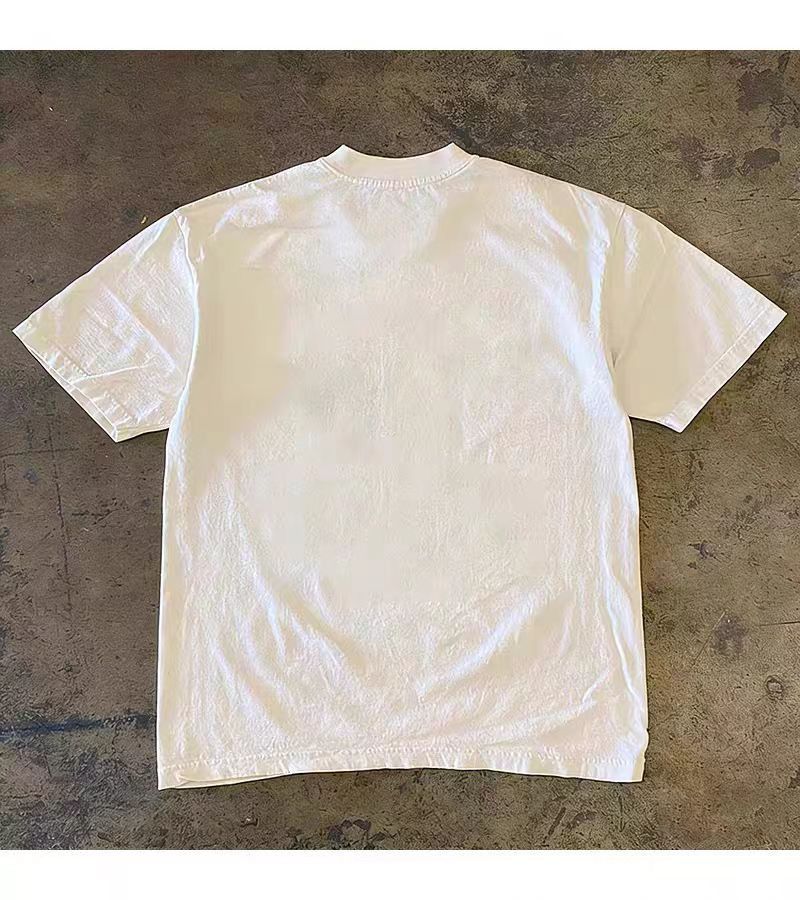 Vintage White Vintage-Style Cat Print T-Shirt Size US M / EU 48-50 / 2 - 2 Thumbnail