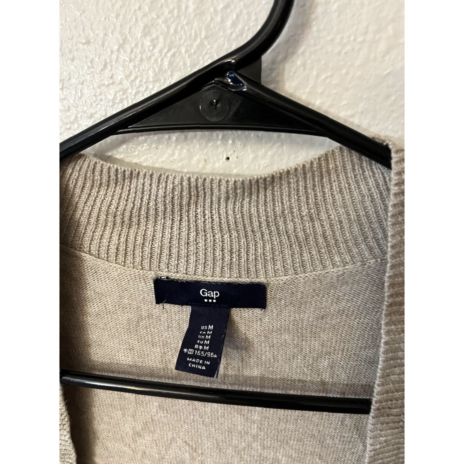 Gap Gap Cardigan Open Front Short Sleeve Women's Medium Brown Beige Solid Knit Vest? Size M / US 6-8 / IT 42-44 - 3 Thumbnail