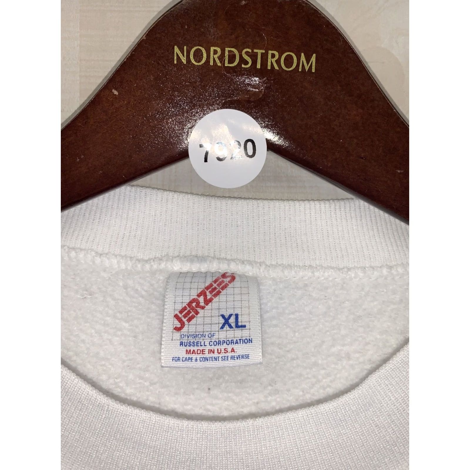 Jerzees VINTAGE Jerzees Womens Embroidered Golf Sweatshirt XL-7920 White 1990s USA Cotton Blend Shirt Womens XL-7920 Size XL / US 12-14 / IT 48-50 - 2 Thumbnail