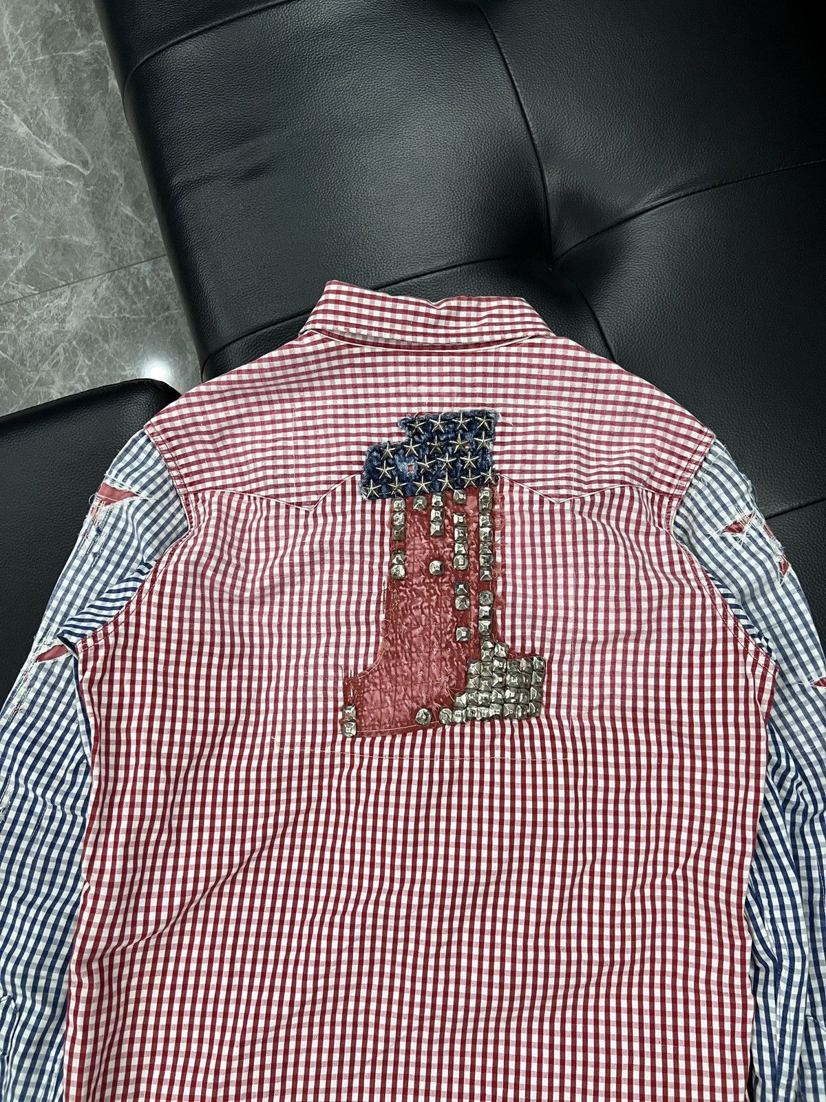 Kapital Kapital American Flag Motif Plaid Snap Shirt Size US L / EU 52-54 / 3 - 16 Thumbnail