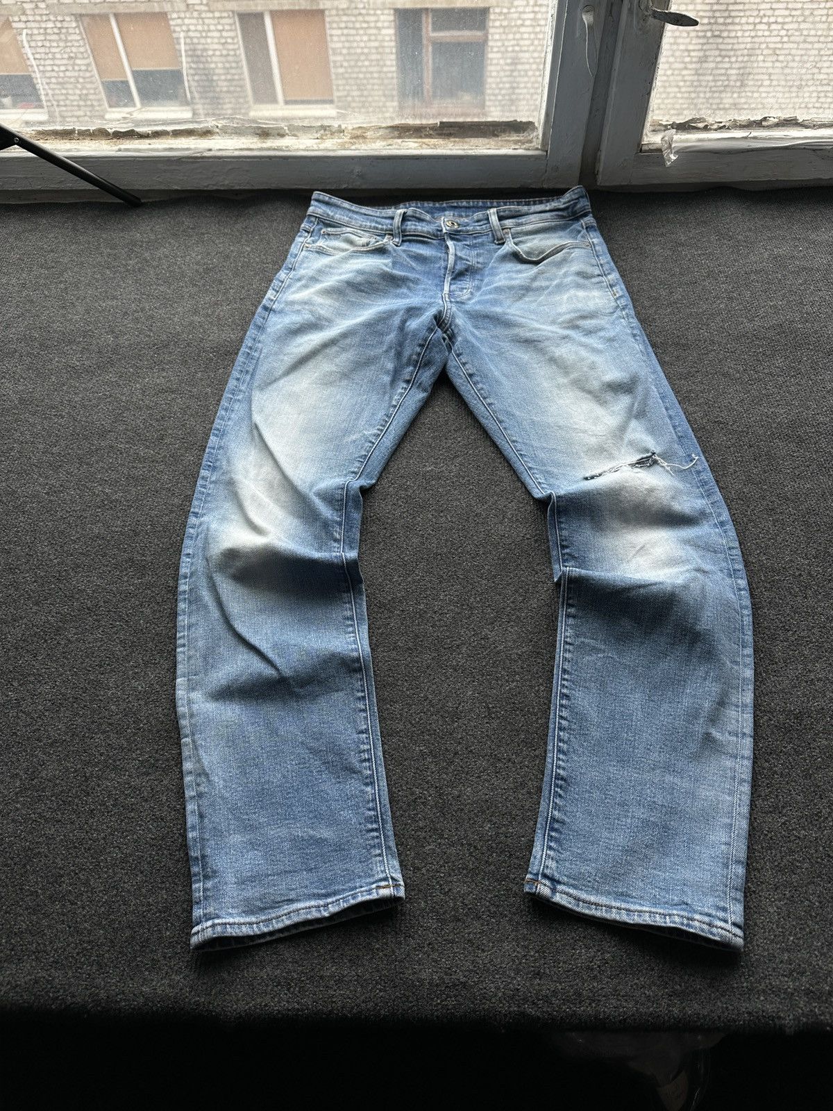 G-Star 🚨 PUNK G STAR RAW 3301 BLUE MEN DENIM JEANS Size US 32 / EU 48 - 2 Thumbnail