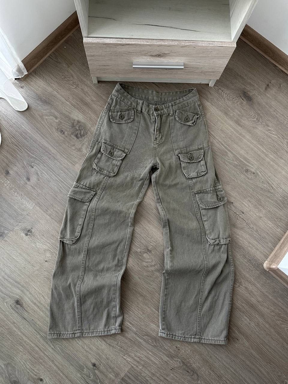 Japanese Brand × Vintage Vintage Japanese Patch Work Pocket Cargo Pants Size US 34 / EU 50 - 2 Thumbnail