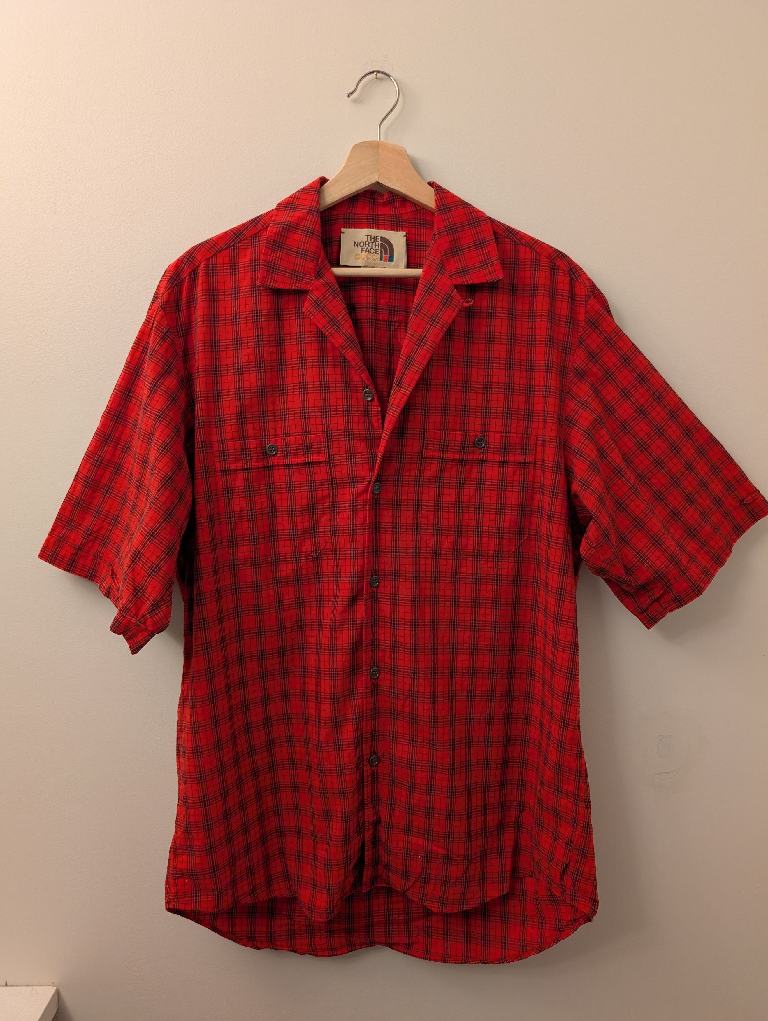Gucci × The North Face Gucci x North Face Red Flannel Button-Up Size US M / EU 48-50 / 2 - 1 Thumbnail