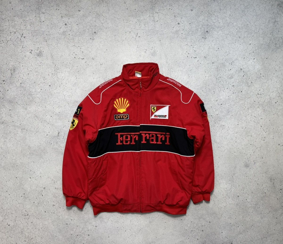 Ferrari Ferrari F1 Racing Bomber Jacket Hype Rare Big Logo Vintage Size US XL / EU 56 / 4 - 1 Thumbnail