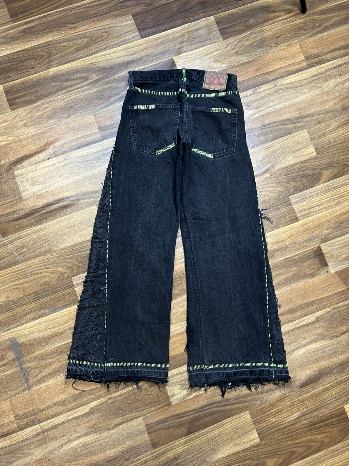 Levi's Reworked 1of1 levis crazy distressed denim Size US 32 / EU 48 - 7 Thumbnail