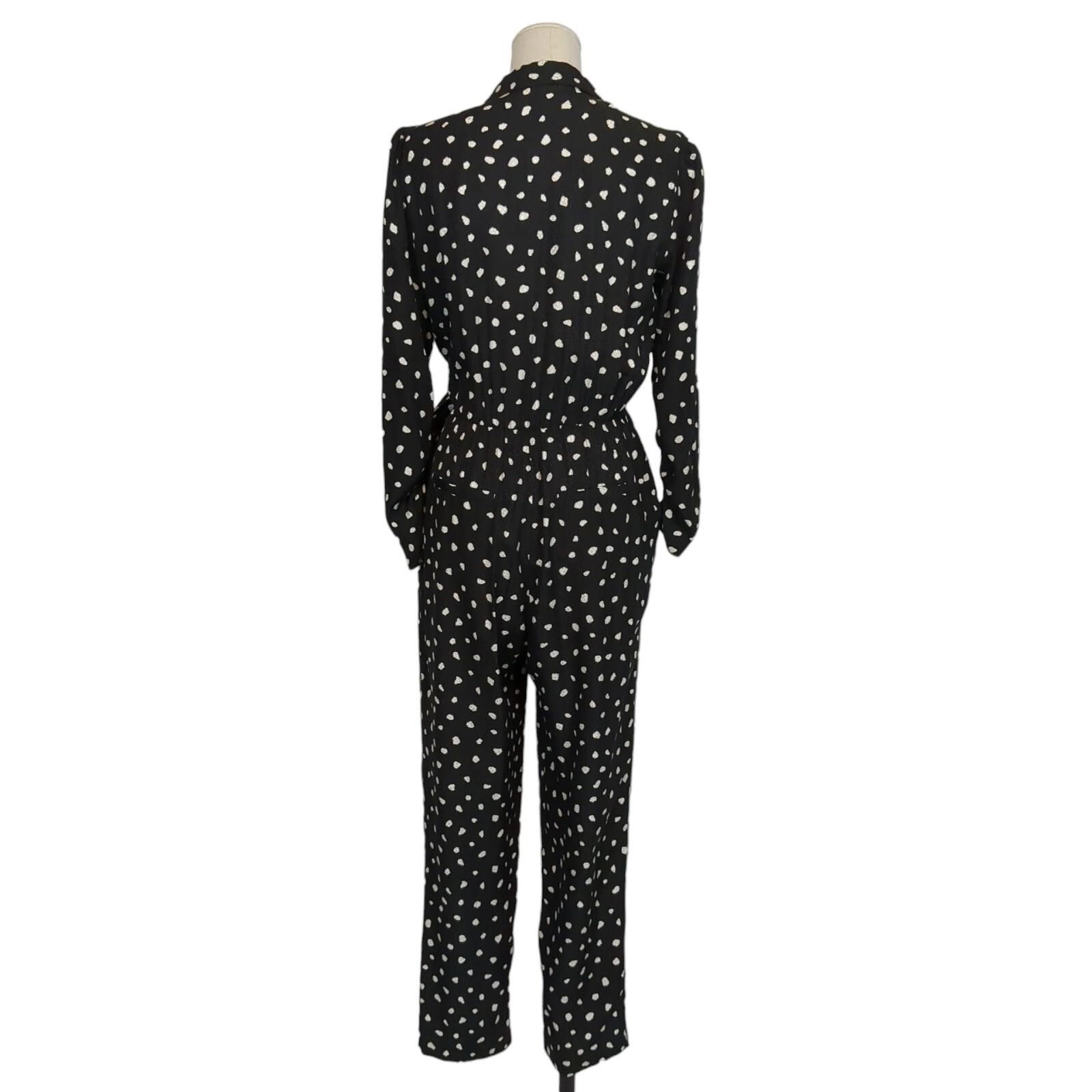 Rebecca Taylor Rebecca Taylor Nova Dot Jacquard Silk Blend Jumpsuit 2 Size 26" / US 2 / IT 38 - 4 Thumbnail