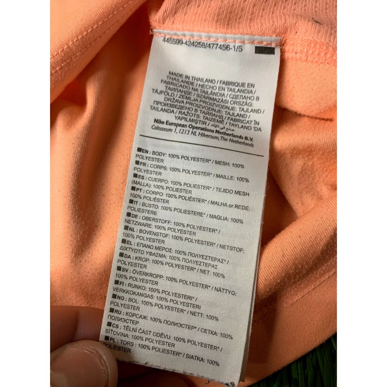 Nike NIKE RUNNING DRI-FIT LONDON WOMENS TRAINING SHIRT JERSEY M White Peach Neon Green London Run Nike Dri-Fit T-Shirt Womens 2015 Size M / US 6-8 / IT 42-44 - 7 Thumbnail