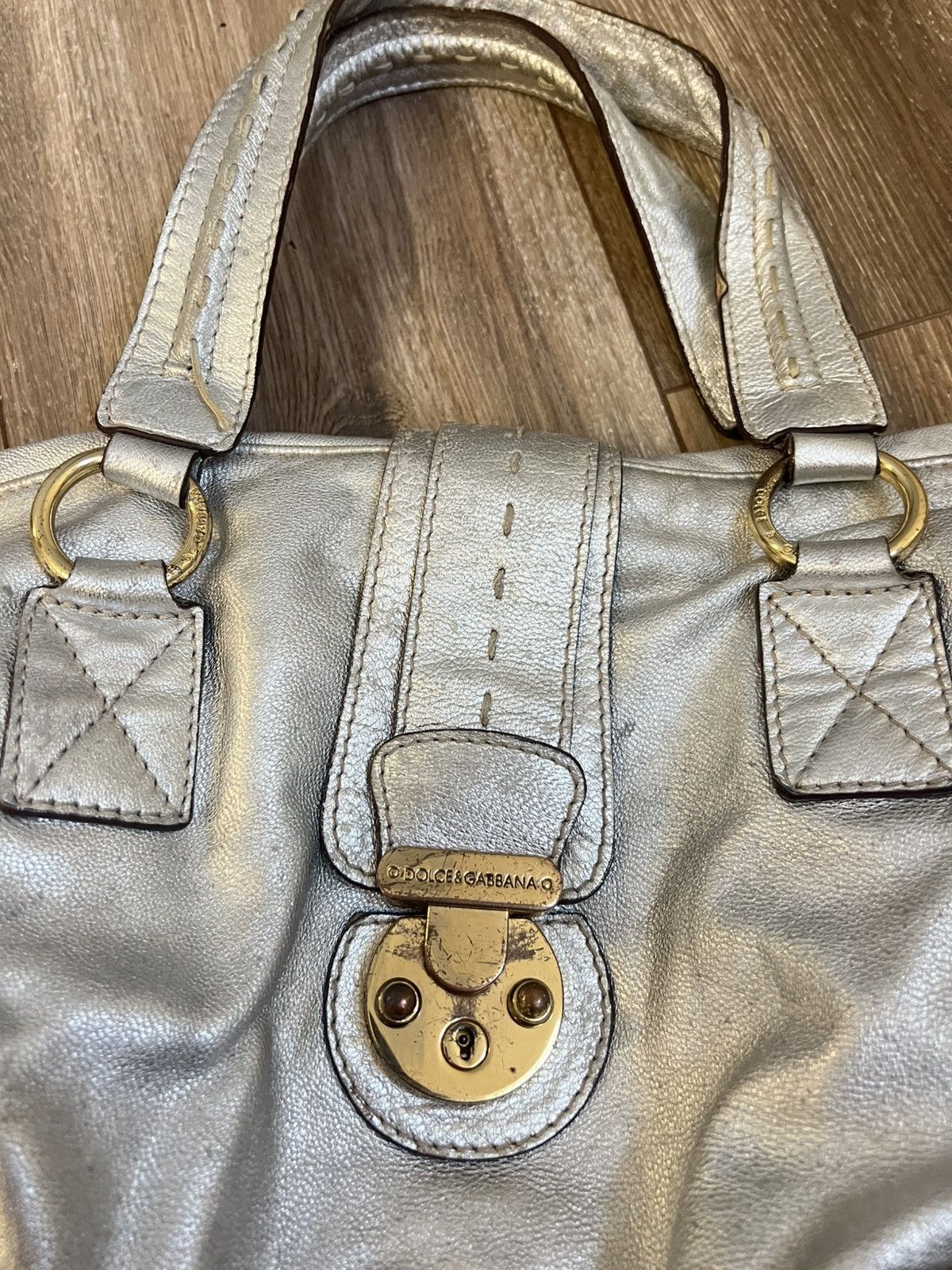 Dolce & Gabbana DOLCE & GABBANA Silver Leather Satchel Bag Size ONE SIZE - 13 Thumbnail