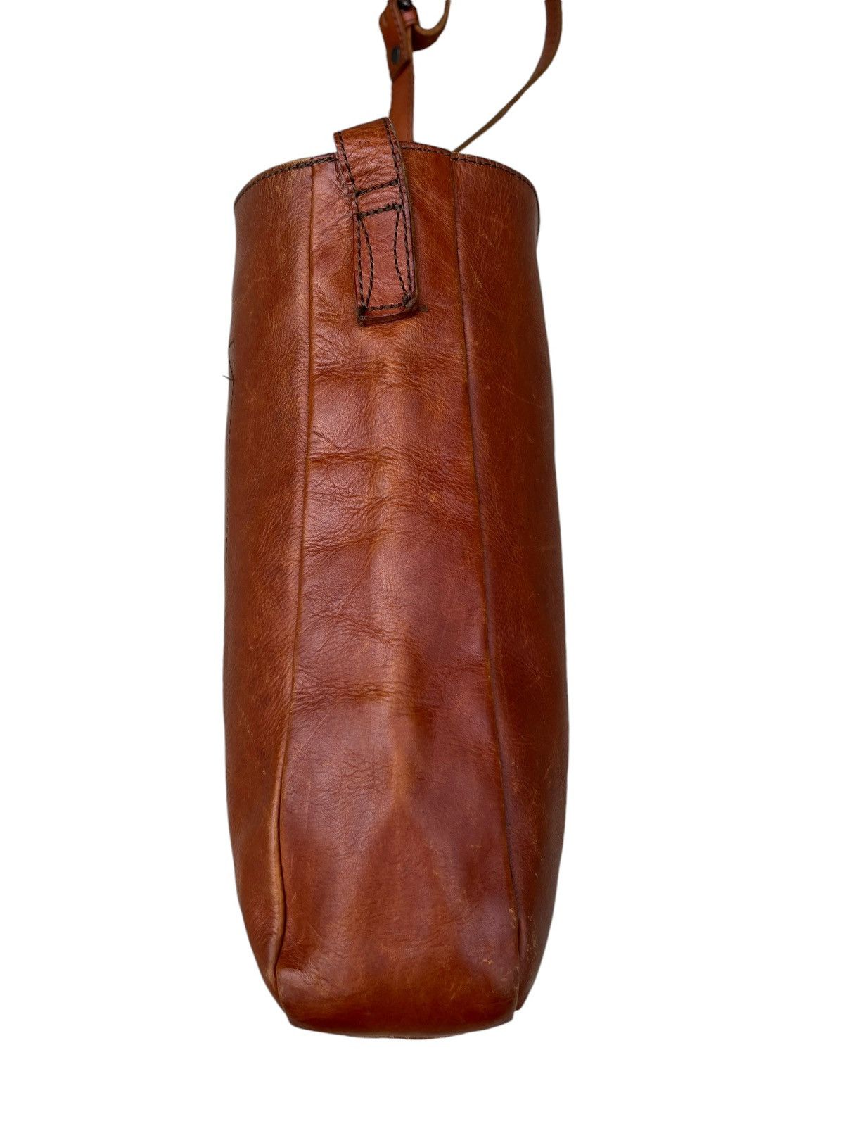 Leather Vintage Turkuabo Japan Faded Patina Leather Sling Bag Size ONE SIZE - 15 Thumbnail