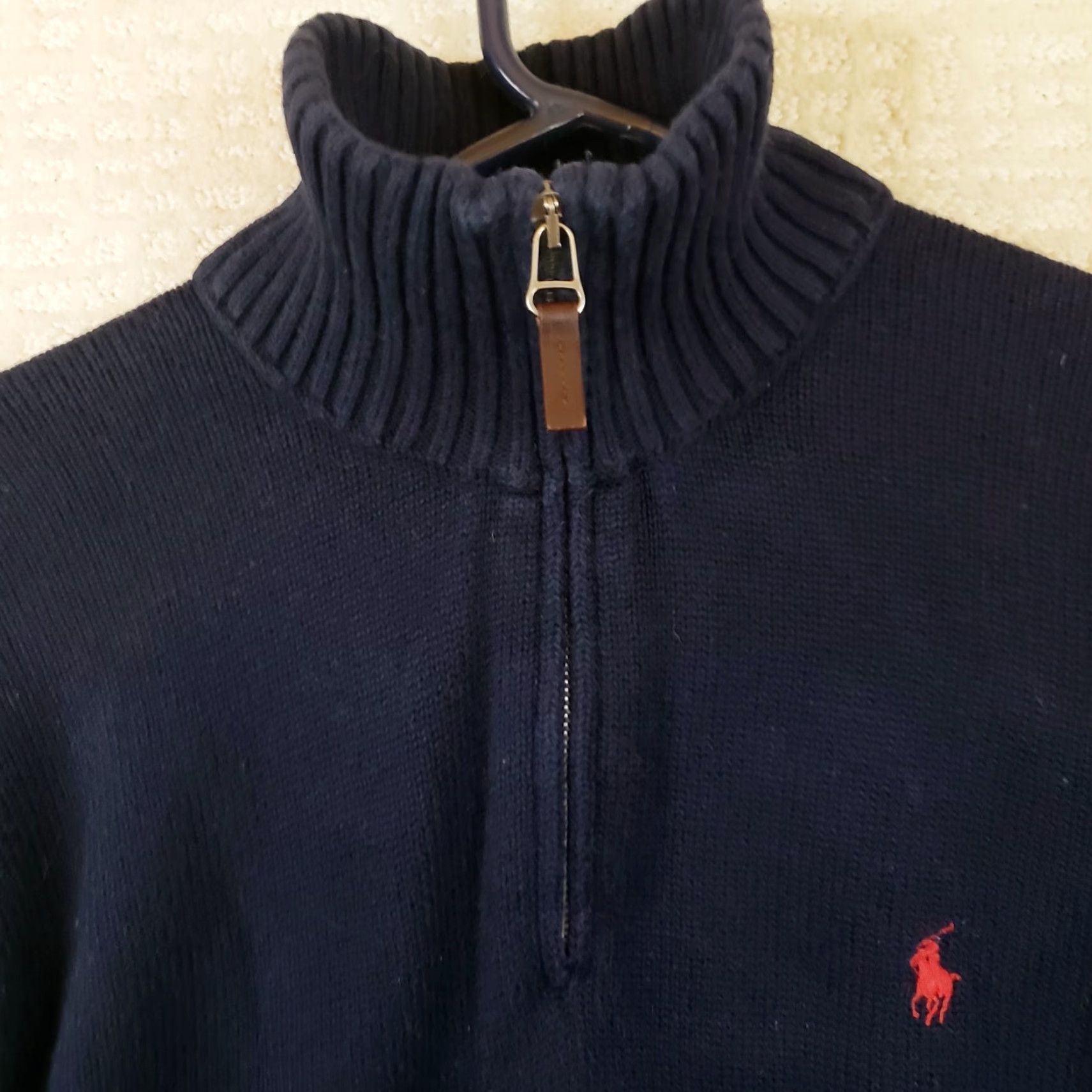 Polo Ralph Lauren Polo Ralph Lauren Sweater Shirt 1/4 Zip M Blue Red Striped Classic Embroidered Logo Mens Size US M / EU 48-50 / 2 - 4 Thumbnail