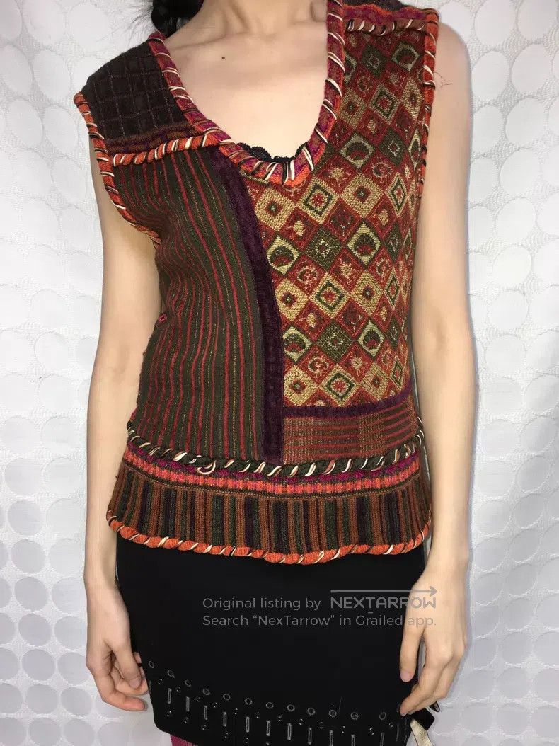 Vivienne Westwood Vivienne Westwood Ethnic patchwork detail vest top Size L / US 10 / IT 46 - 1 Thumbnail