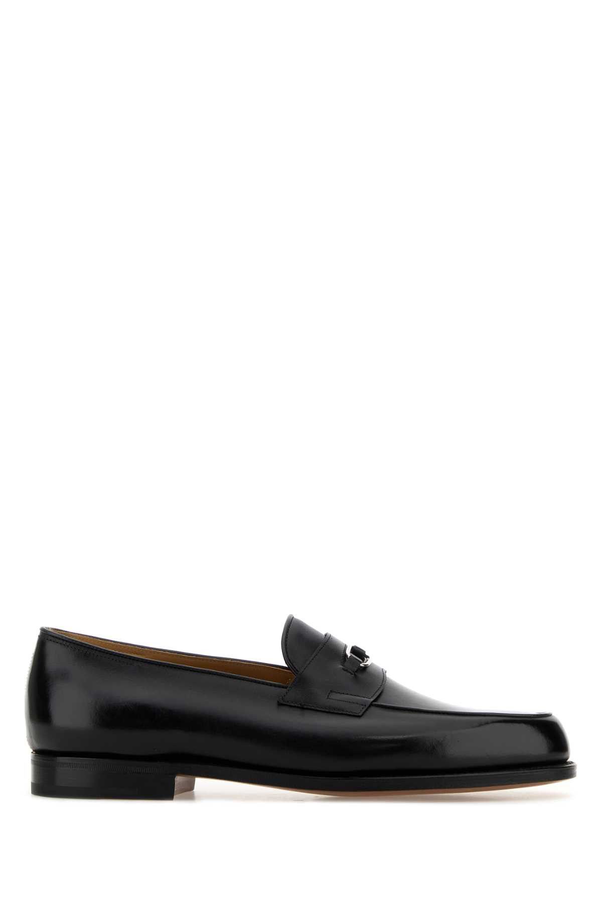 John Lobb Black Leather Lopez Loafers Size US 9.5 / EU 42-43 - 1 Thumbnail