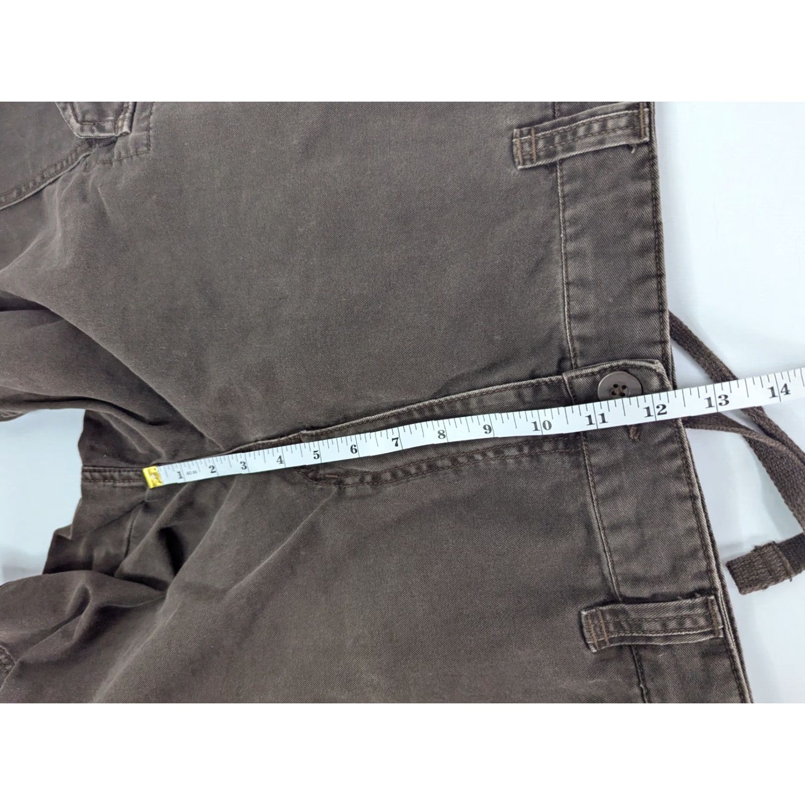 Merona Merona Cargo Shorts Mens 38 Brown Cotton Canvas Zip Front Casual Baggy Cargo Pocket Merona Mens 38 Brown Canvas Cotton Y2K Hiking Grunge Size US 38 / EU 54 - 4 Thumbnail