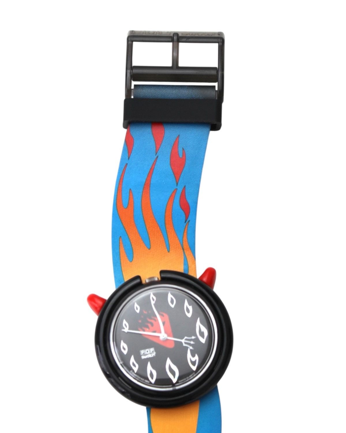 Swatch 1994 SWATCH POP “DEVIL HEAD” W DEVIL TAIL LEATHER STRAP Size ONE SIZE - 8 Thumbnail