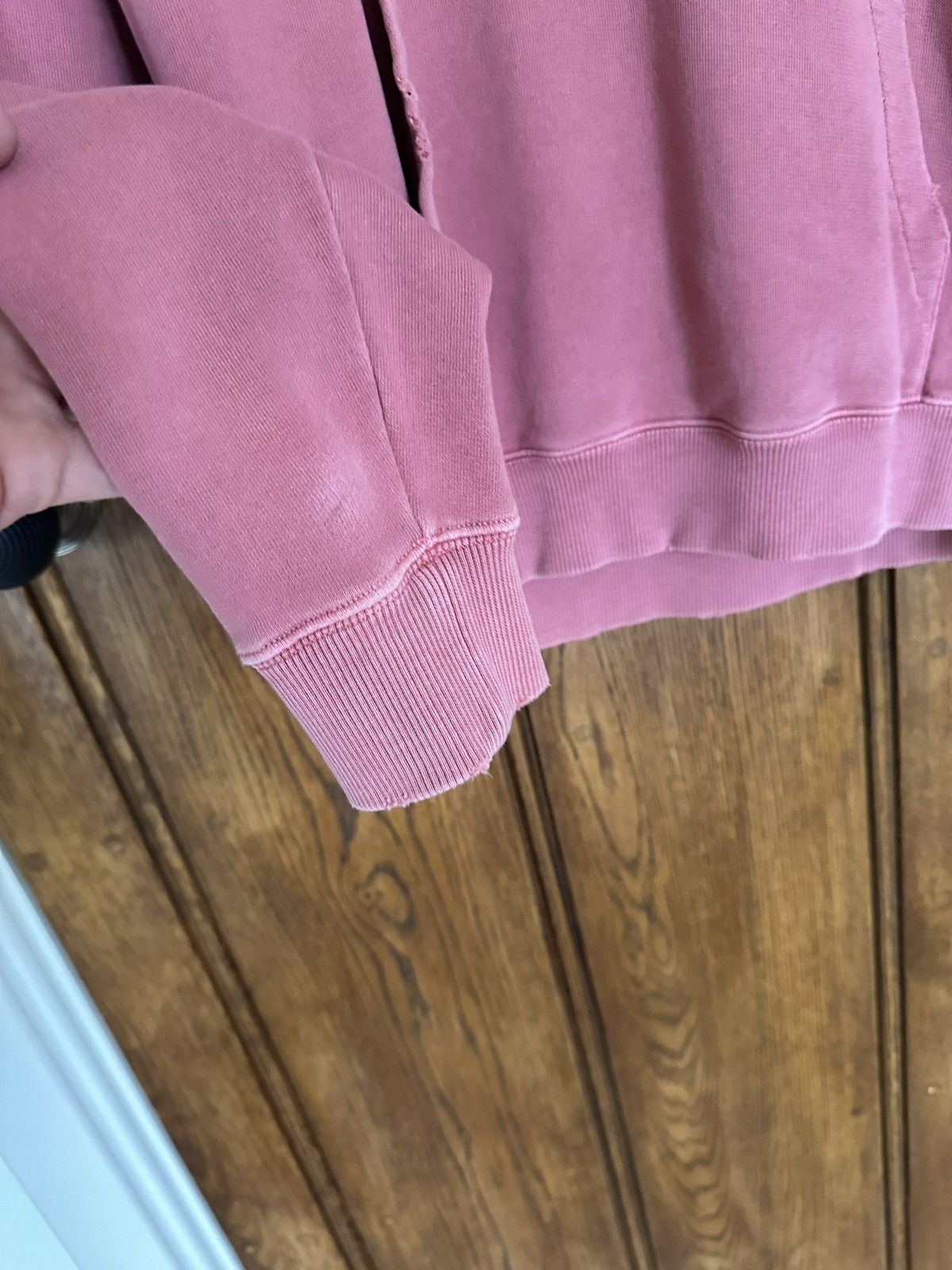 Saint Laurent Paris Saint Laurent Rive Gauche logo distressed hoodie $990 Size US XS / EU 42 / 0 - 12 Thumbnail