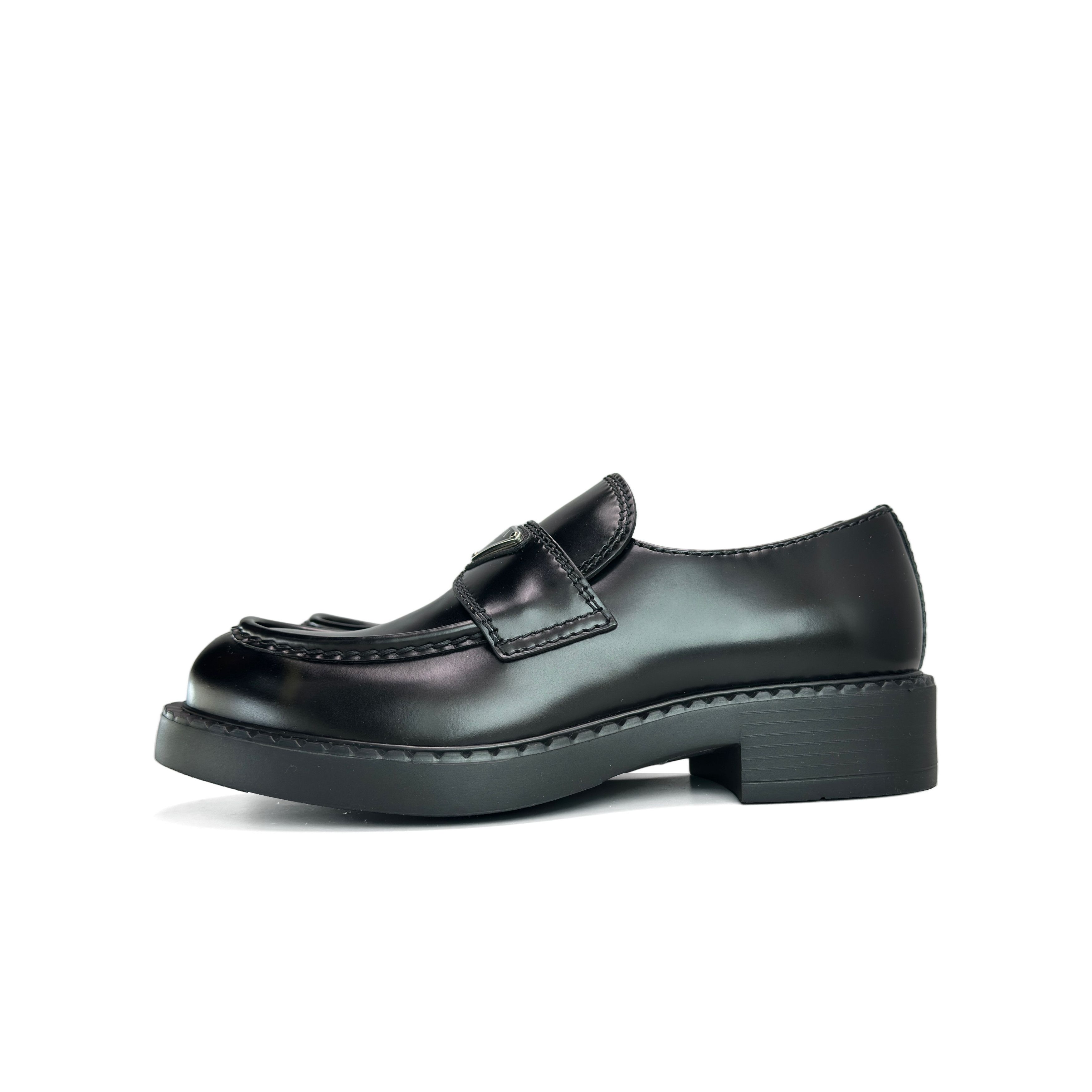 Prada Prada Chocolate Brushed Leather Loafers Size 7 Size US 7 / EU 40 - 1 Thumbnail
