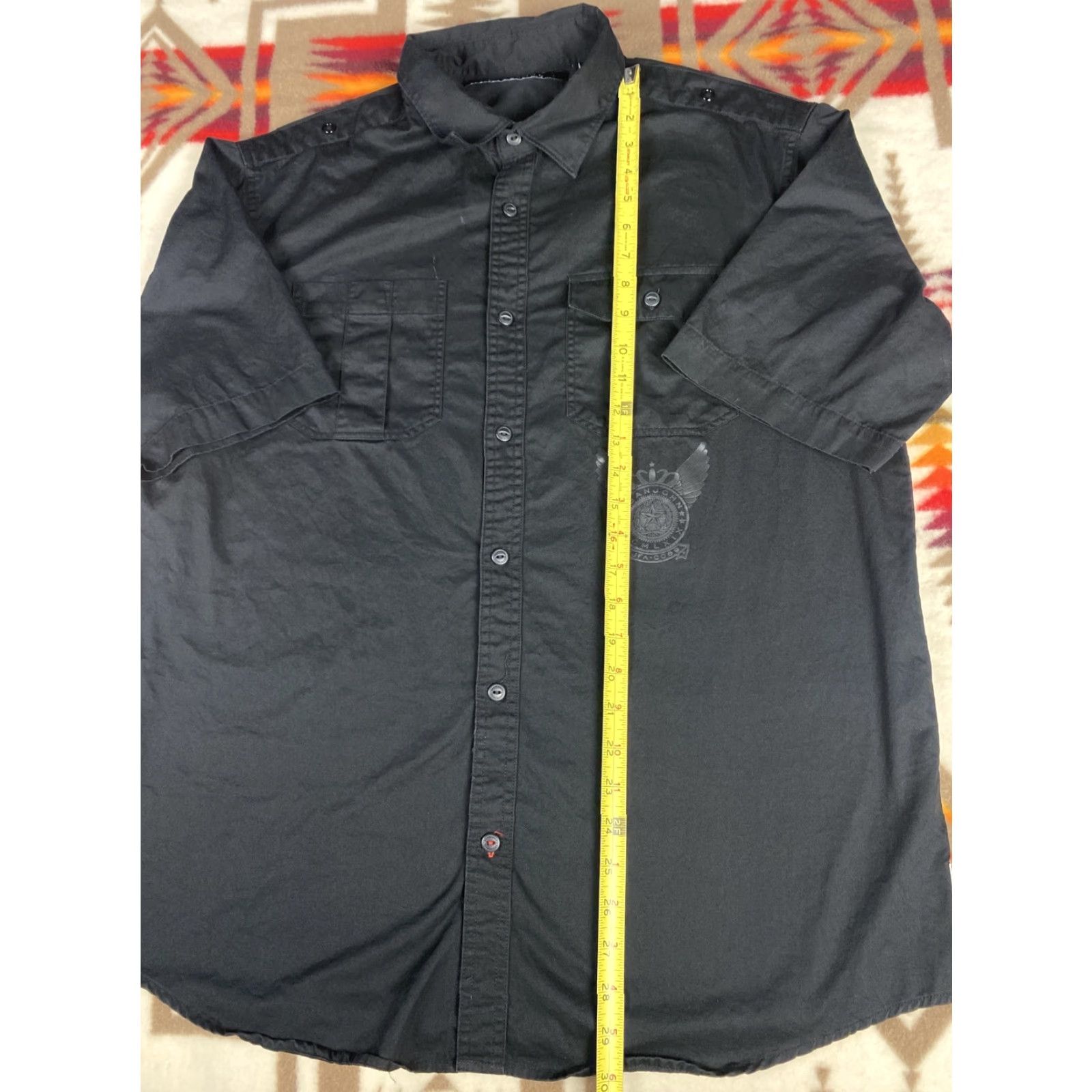 Sean John VINTAGE Sean John Puff Daddy Diddy Short Sleeve Button-Up Shirt Black 2XL Mens Shirt 2XL Black Size US XXL / EU 58 / 5 - 4 Thumbnail