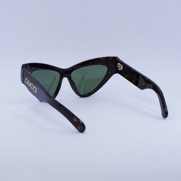 Gucci 🕶️ New Gucci GG1294S 004 Havana/Green Sunglasses Size ONE SIZE - 9 Thumbnail