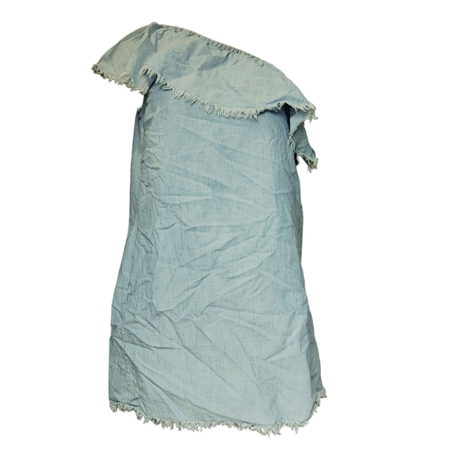 Vince Camuto Vince Camuto Women's Off-Shoulder Blue Light Washed Denim To Size M / US 6-8 / IT 42-44 - 1 Thumbnail