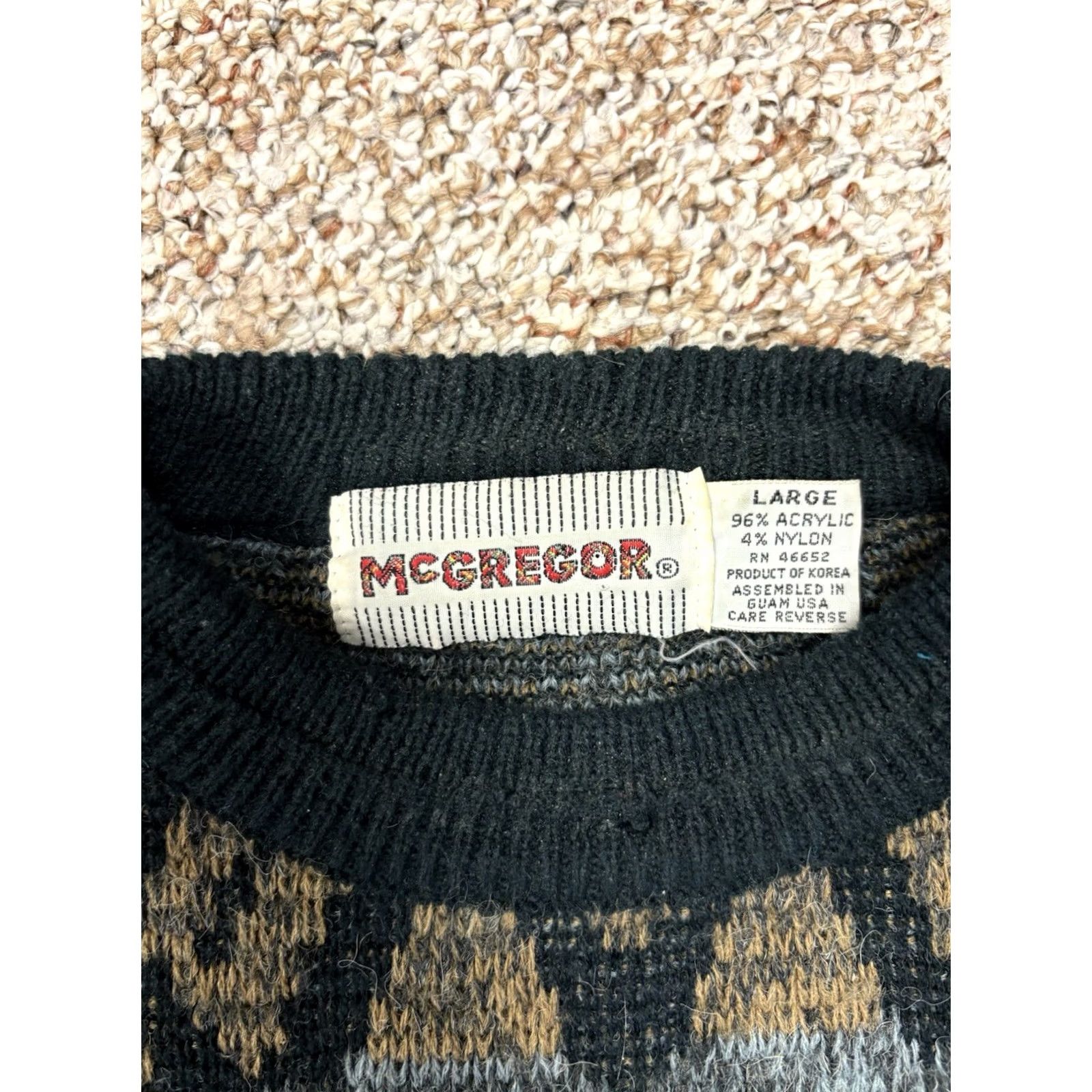 McGregor VINTAGE McGregor Sweater Geometric Pattern • Men’s Size L Pullover Size US L / EU 52-54 / 3 - 3 Thumbnail