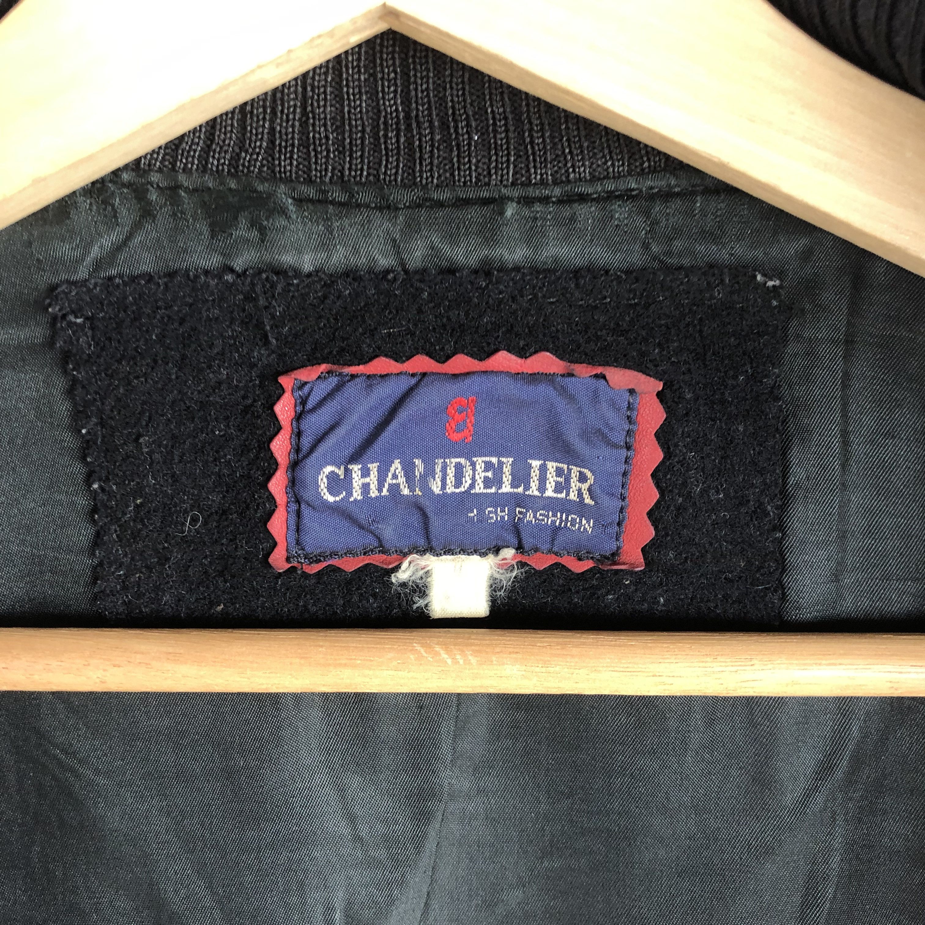 Vintage Vintage 90s Chandelier Tartan Leather Varsity Wool Jacket Size US M / EU 48-50 / 2 - 7 Thumbnail