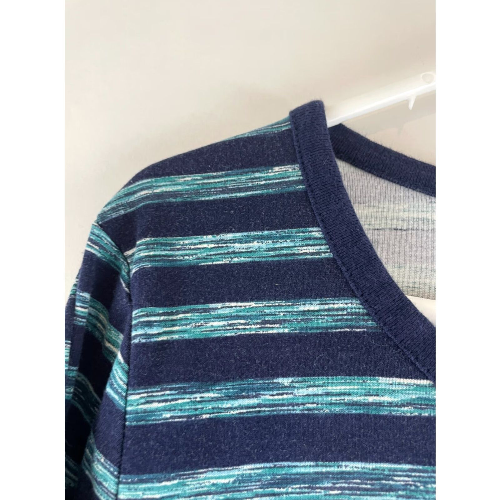 Croft & Barrow Croft & Barrow Shirt Women's XL Blue Turquoise Striped Long Sleeve Tee Size XL / US 12-14 / IT 48-50 - 3 Thumbnail