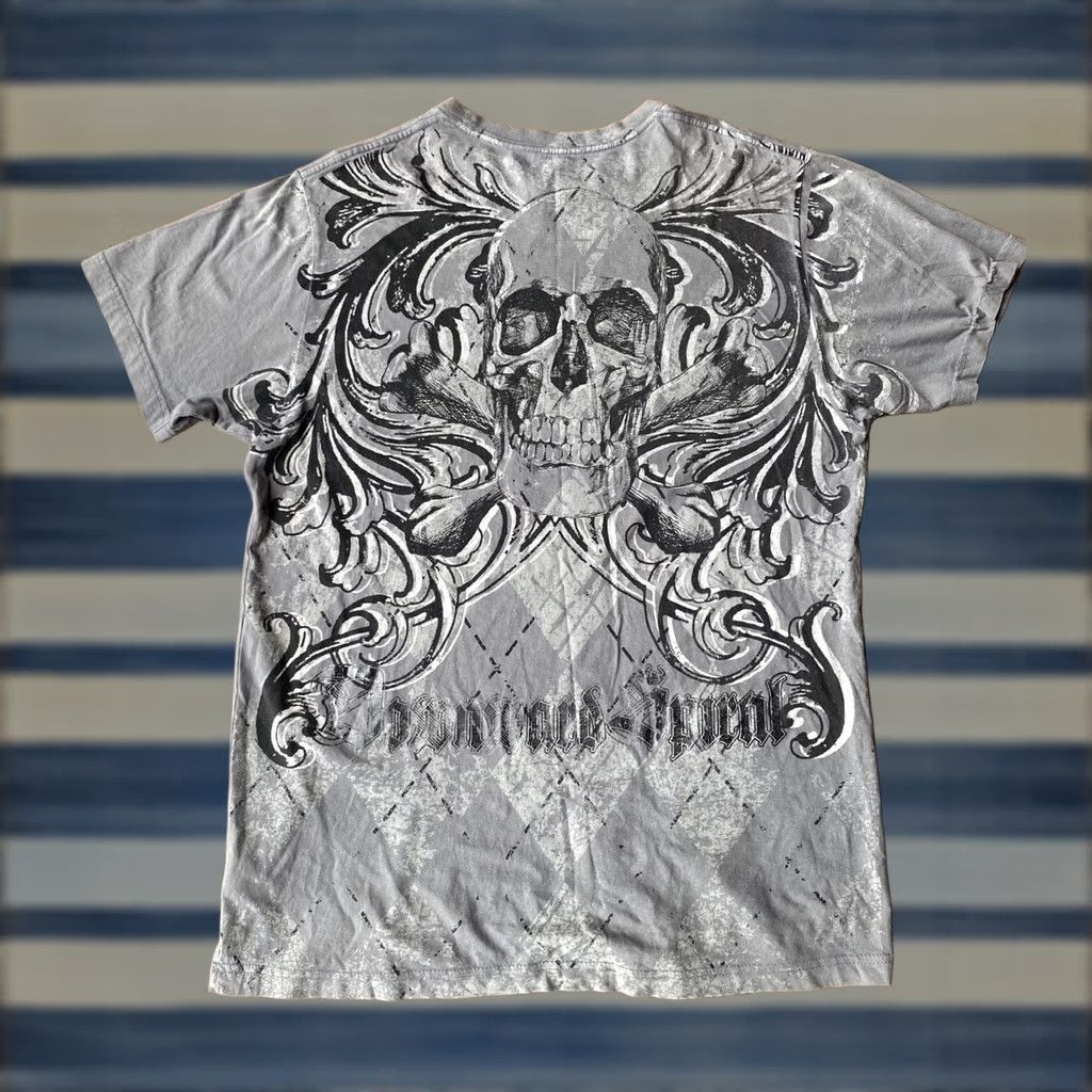 Affliction VINTAGE Downward Spiral T-Shirt XL Gray Skull Grunge Emo Men Crew Neck Short Sleeve Cotton Size XL Size US XL / EU 56 / 4 - 1 Thumbnail