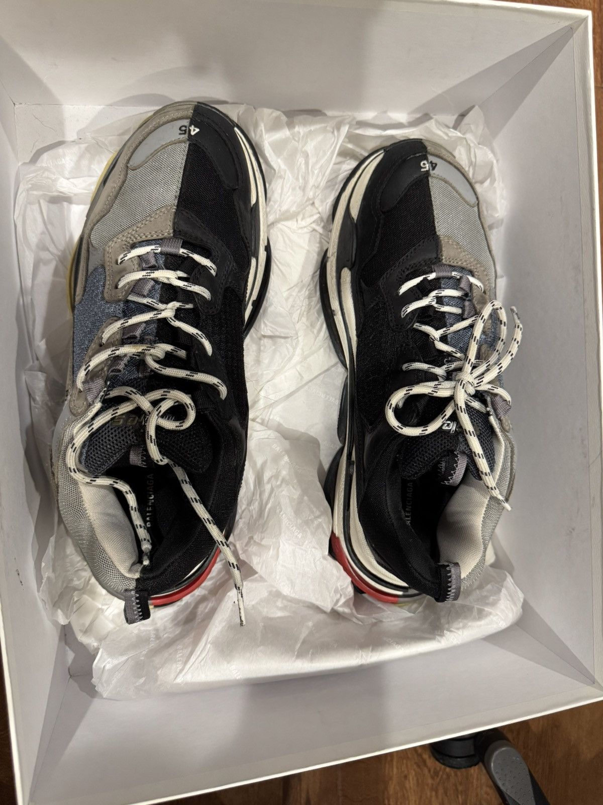 Balenciaga triple S sneaker in black Size US 12 / EU 45 - 2 Thumbnail