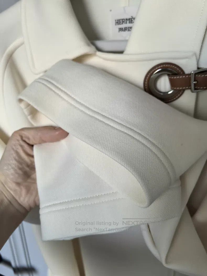 Hermes Hermes Spring-Summer Wool Coat, Off-White Size XS / US 0-2 / IT 36-38 - 6 Thumbnail
