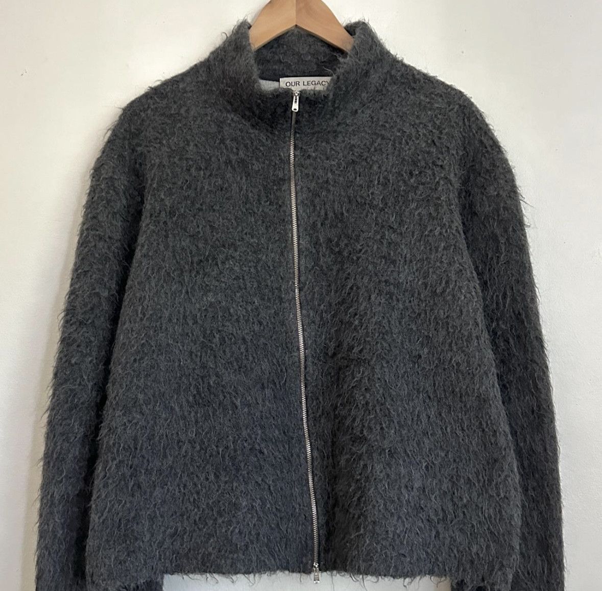 Our Legacy Our Legacy Mohair Full Zip Shrunken Polo SZ 50 / M Size US M / EU 48-50 / 2 - 3 Thumbnail