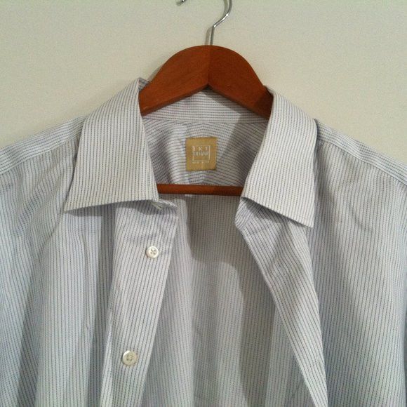 Ike Behar IKE BEHAR MENS 100%COTTON DRESS SHIRT W/FRENCH CUFFS 17.5 Size US XL / EU 56 / 4 - 1 Thumbnail