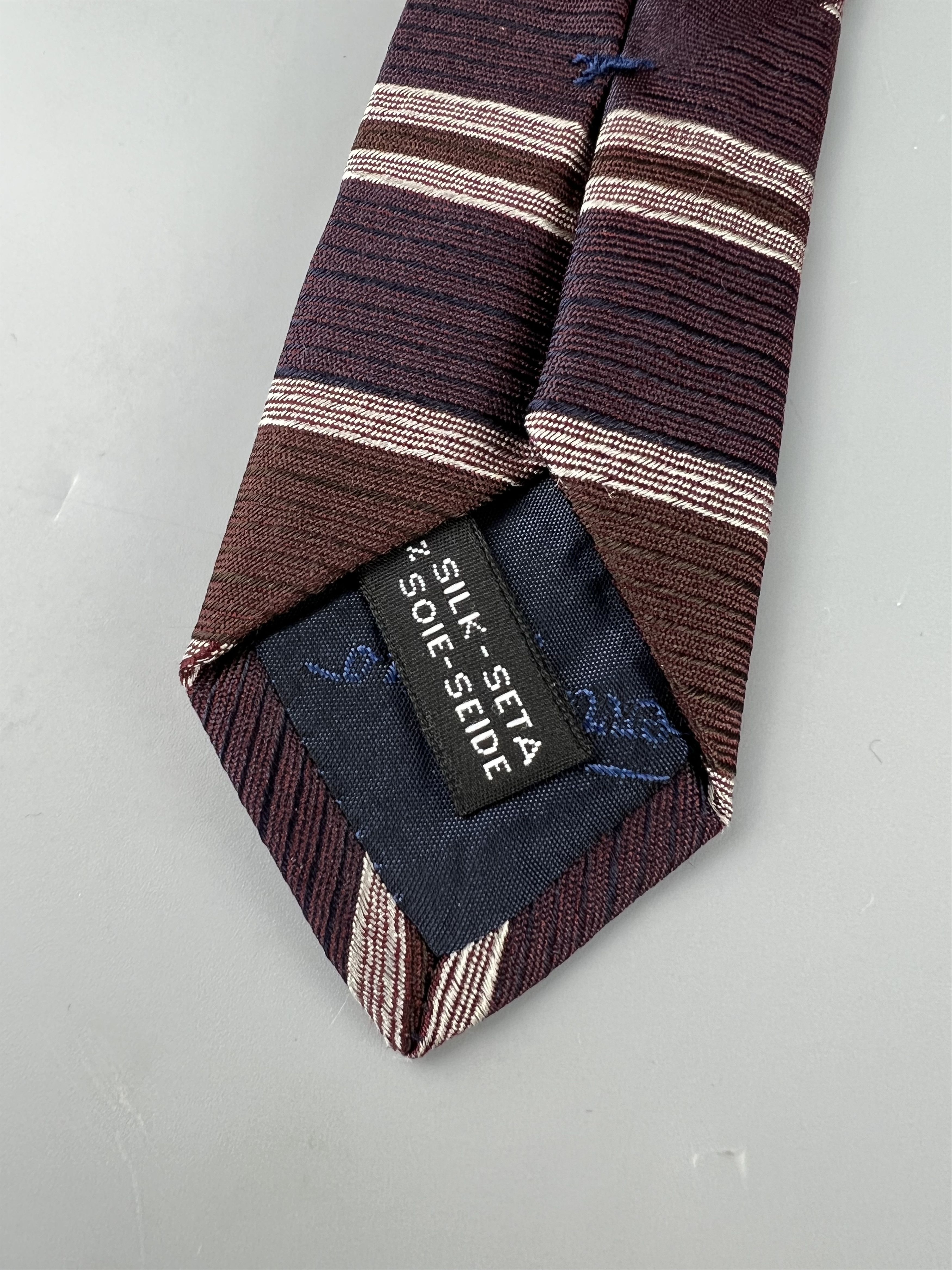 Salvatore Ferragamo Salvatore Ferragamo Striped Silk Tie Size ONE SIZE - 6 Thumbnail